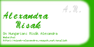 alexandra misak business card